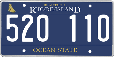 RI license plate 520110