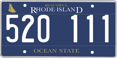 RI license plate 520111
