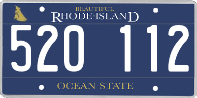 RI license plate 520112