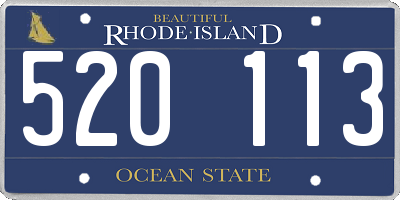 RI license plate 520113