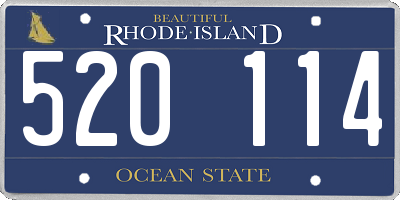 RI license plate 520114