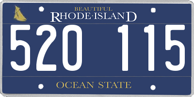 RI license plate 520115