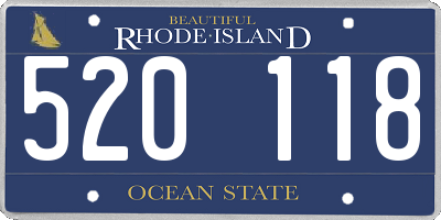 RI license plate 520118