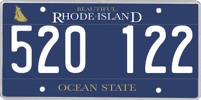 RI license plate 520122