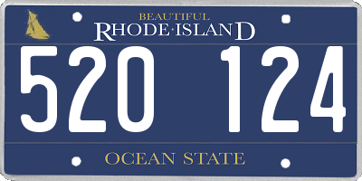 RI license plate 520124