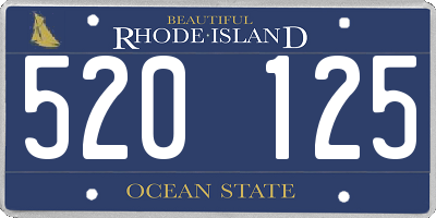 RI license plate 520125