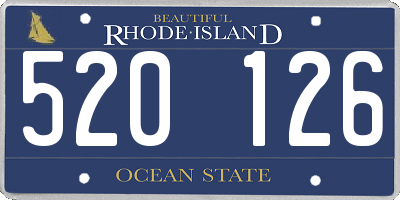 RI license plate 520126