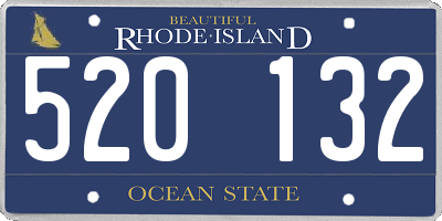 RI license plate 520132