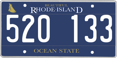 RI license plate 520133