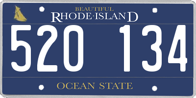 RI license plate 520134