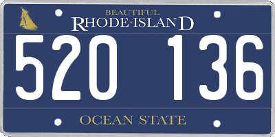 RI license plate 520136