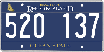 RI license plate 520137