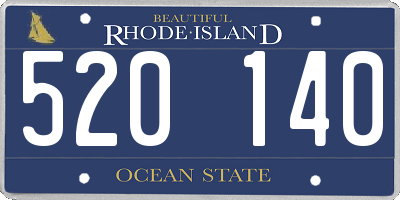 RI license plate 520140