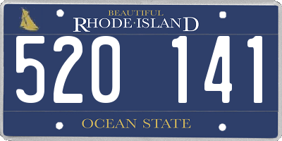 RI license plate 520141