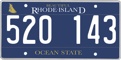 RI license plate 520143