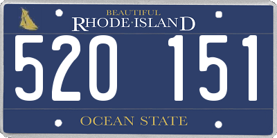 RI license plate 520151