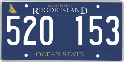 RI license plate 520153