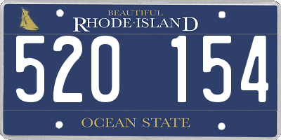 RI license plate 520154