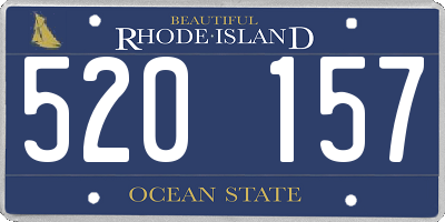 RI license plate 520157