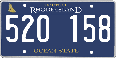 RI license plate 520158