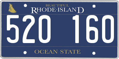 RI license plate 520160