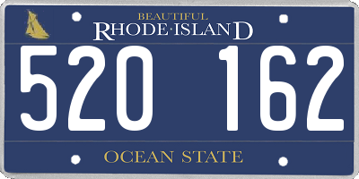 RI license plate 520162