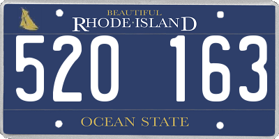 RI license plate 520163