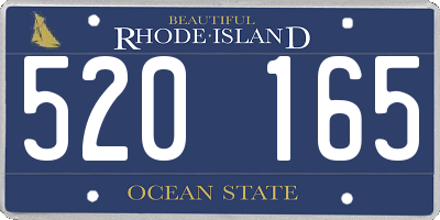 RI license plate 520165
