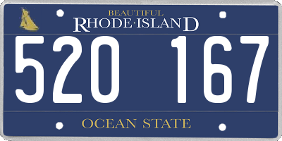 RI license plate 520167