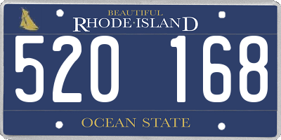 RI license plate 520168