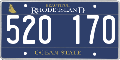 RI license plate 520170