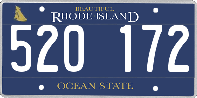 RI license plate 520172