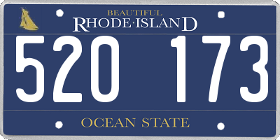 RI license plate 520173