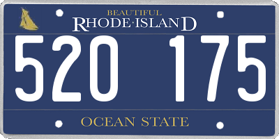 RI license plate 520175