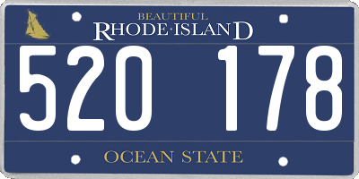 RI license plate 520178
