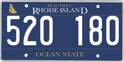 RI license plate 520180