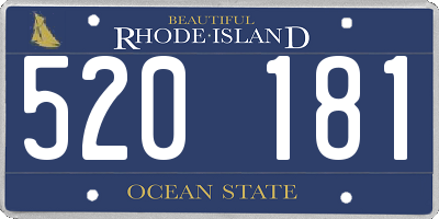 RI license plate 520181