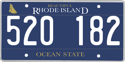 RI license plate 520182
