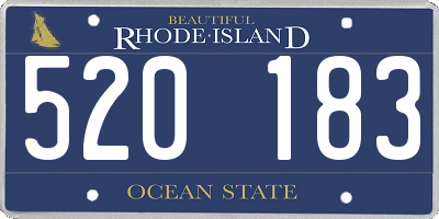 RI license plate 520183