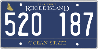 RI license plate 520187