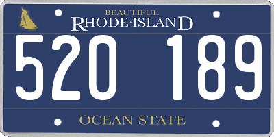 RI license plate 520189