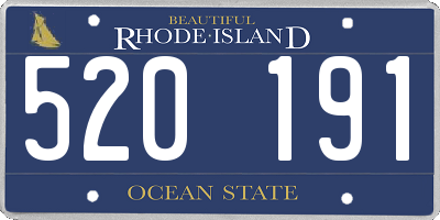 RI license plate 520191