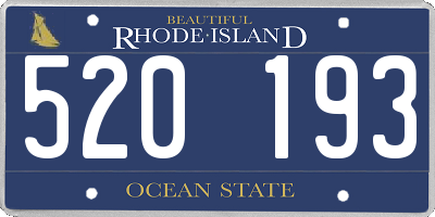 RI license plate 520193
