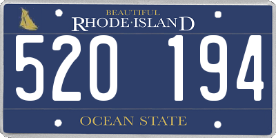 RI license plate 520194