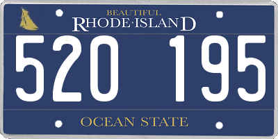 RI license plate 520195
