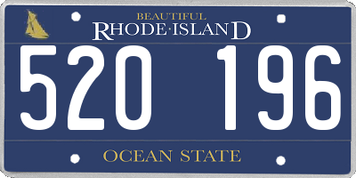 RI license plate 520196