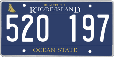 RI license plate 520197