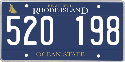 RI license plate 520198