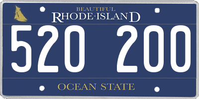 RI license plate 520200