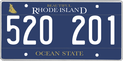 RI license plate 520201